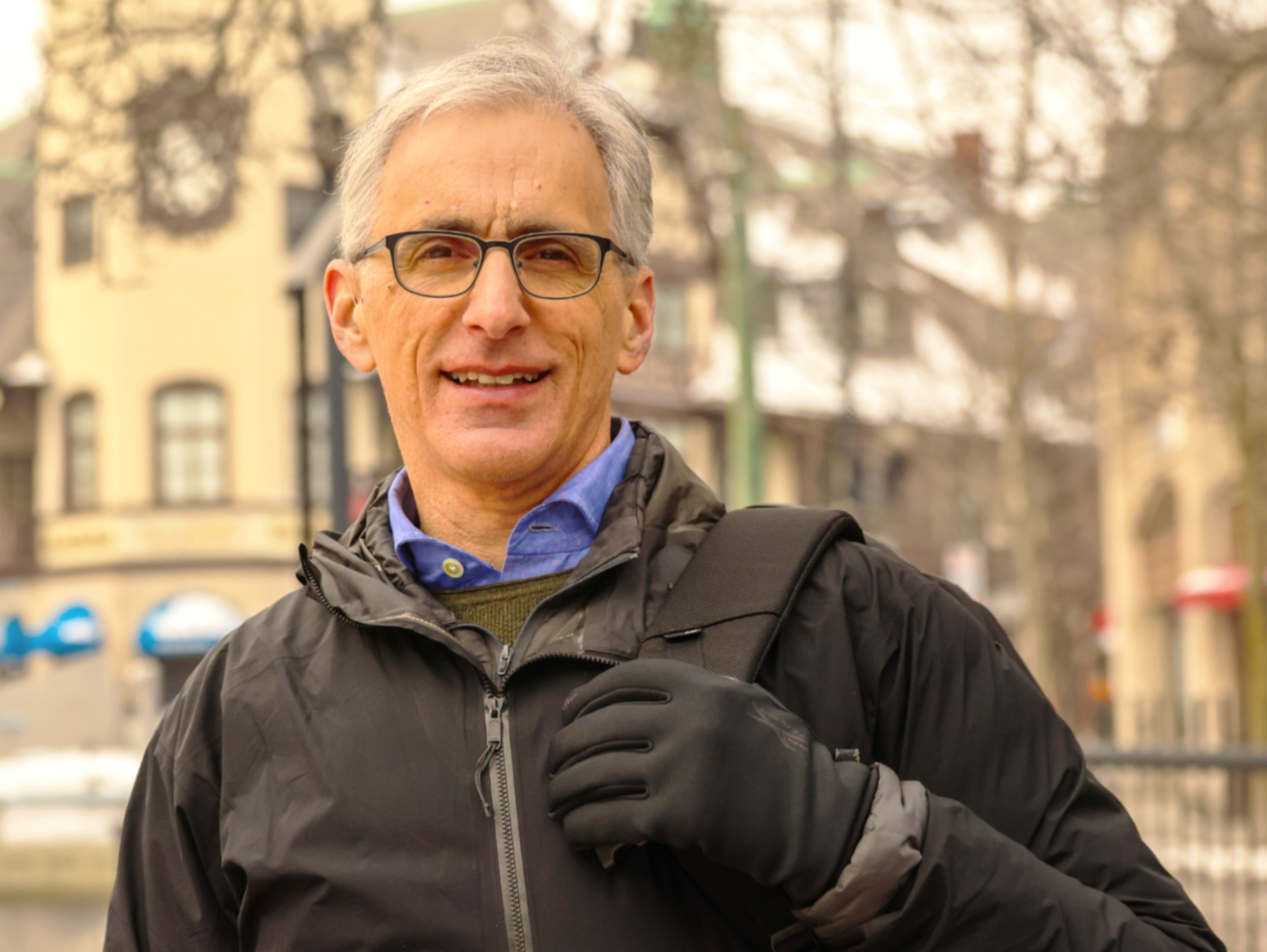 Michael standing in Coolidge Corner.